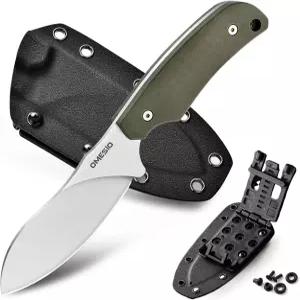 오메시오 고정 칼날 칼 8.86인치 풀 탱 논슬립 G10 핸들 네스묵 D2 스틸 헌팅 서바이벌 캠핑 야외 남성을