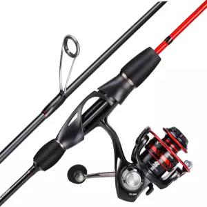 소가일랑 낚싯대 초경량 민감 2피스 송어 방적봉 스테인리스 스틸 라인 가이드 편안한 EVA 그립봉 손잡이