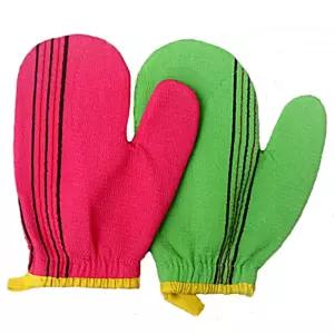 엄지손가락장갑 때타 올 때수건 2P 샤워장갑 월 목욕장갑 거품타올