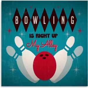 볼링 월 아트 - 프린트 데코 볼링공 팬을 위한 선물 사인 볼링장 포스터 또는 캔버스 10x8 액자 없는