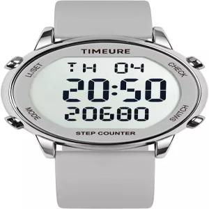 여성용 타임유어 페도미터 시계 앱/폰 없이 걷기 위한 스텝 카운터 방수 피트니스 칼로리 트래커 거리 추적