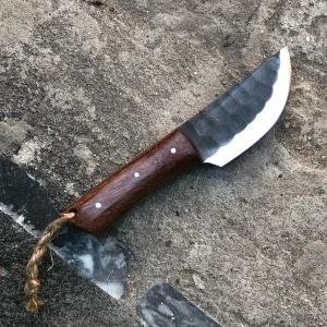 MDM 킹 도구 다마스쿠스 스틸 바이킹 나이프 가죽 칼집이 있는 고정 칼날 사냥 야외 생존을 위한 4.5인치