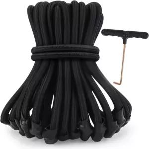 20개의 PCS 트램펄린 번지 코드 피트니스 트램펄린을 위한 6.6인치 독립 교체 로프 + 스패닝 풀러 장착