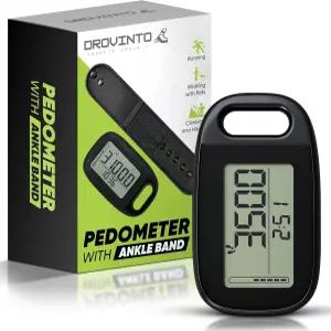 보행용 발목 만보계 스텝 카운터 - 거리 및 마일을 위한 클립이 장착된 활동 추적기 밴드 랜야드 탈착식