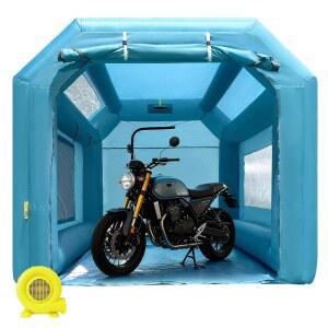 OZIS 10.8x8.2x7.2피트 공기 필터 시스템이 장착된 풍선 페인트 부스 오토바이 가구 자동차 부품을 DIY로 페인팅할 수 있는 송풍기가 휴대용 텐트