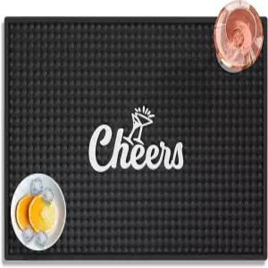 홈 바용 렉센 치어스 바 매트 주방 조리대용 레트로 퀵 드라이 워터 배수 고무 개인 맞춤형 칵테일 커피