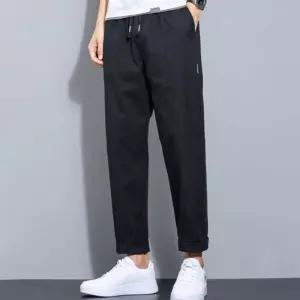 빅사이즈 남자 밴딩 팬츠 롤업 바지 캐주얼 스트릿룩 SQR4+7gTc