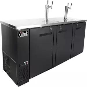 자일텍 72인치 3도어 상업용 맥주 디스펜서 더블 타워 케그 쿨러 케게레이터