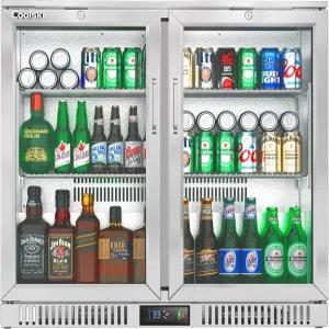 쿨스키 36인치 백바 쿨러 유리문이 있는 카운터 음료 냉장고 아래 상업용 높이 디스플레이 7.4Cu.Ft