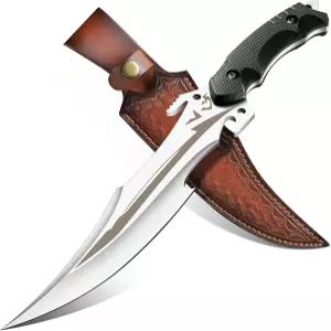 캠핑 하이킹 생존 및 야외용으로 사용할 수 있는 440C 스틸 풀 탱 부시크래프트 나이프 야외용 남성에게