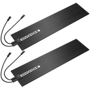 접지선이 있는 비보홈 10인치 x 38인치 눈 녹이는 매트 0.35인치 두꺼운 SBR 고무 가열 실외 가열식 보행로 2팩(전원 코드 미포함)