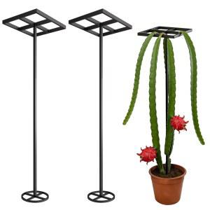 등산용 드래곤 프루트 트렐리스 2개 조절가능 금속 식물 화분용 야외 실내 정원 수직 지지대 선인장 - 쉬운 조립 (2팩)