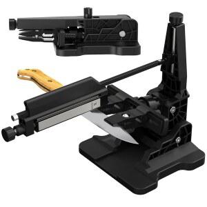 XARILK 휴대용 접이식칼 샤프너 XAR-FS1 240# 400# 800# 2000# 포켓 사냥 주방 톱니 모양 나이프용 다이아몬드 스톤 세트를 갖춘 조절가능 각도 샤프닝 시스템