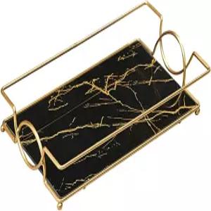 버비아 베니티 욕실 카운터 트레이 골드 유리 향수 정리함 홀더 화장품 메이크업 스킨케어 디스플레이