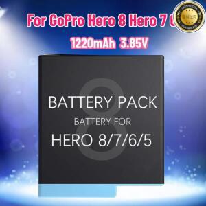 1220mAh 배터리 AHDBT-801 고프로 히어로 8 7 6 5 블랙 카메라 풀 디코드 액세서리 완전