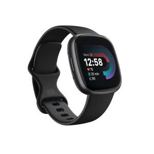 일일 준비 상태 GPS 24/7 심박수 40가지 이상의 운동 모드 수면 추적 등을 갖춘 Fitbit Versa 4 헬스 스마트워치 블랙 / 그래파이트 원 사이즈(S L 밴드 포함)