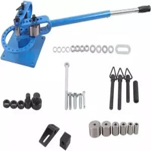 BYGOVICE 수동 튜브 벤더 7개의 다이가 있는 115/16인치 파이프 굽힘 기계 정사각형 또는 고체 원형 재료용