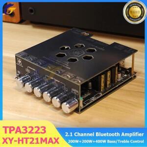 XY-HT21MAX 2.1 채널 블루투스 증폭기 보드 DC 12-42V TPA3223 칩 200W * 2 + 저음고음 제어 Hi-Fi 오디오