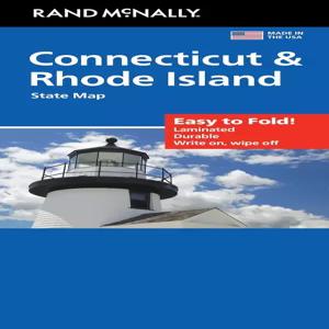 접기 쉬운 랜드 맥널리 코네티컷/로드 아일랜드 적층 지도