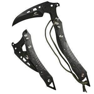 칼집이 있는 접이식 낫 안전 잠금 장치가 퀵 릴리스 밀리터리 생존 도구 유리 차단기 휴대용 야외 정원 가지치기