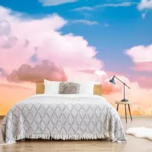 YhLHDzbb 알록달록 구름 3D 벽 벽화 하늘 햇빛 벗겨짐 및 막대 벽지 탈착식 포스터 스티커 침실 거실