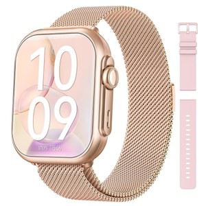 여성 남성 피트니스를 위한 스마트 워치: SpO2 수면 심박수 모니터가 있는 & Android 블루투스 통화용 워치 IP68 120+스포츠가 헬스 트래커 Reloj Inteligente 30일 이상 배터리 수명 2밴드