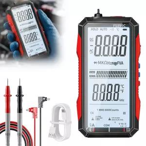 USB 충전식 디지털 멀티미터 2026년형 5인치 화면의 새로운 스마트 자동 디스플레이 테스터 6000 카운트