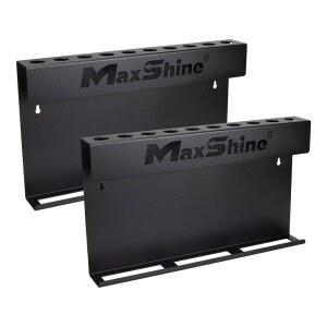 Maxshine 유니버설 브러쉬 트리거 병 홀더(2팩) u2013 벽걸이 정리함 차고 자동차 디테일링 샵 관리 보관을 위한 20개의 12개의 블랙 파우더 코팅 금속 랙 보관함 보유