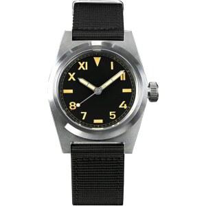 산마틴 38mm SN031G 커스텀 빈티지 밀리터리 시계 사파이어 글래스 200M 방수 자동 스테인리스 다이버 남성 손목시계 (색상 1)