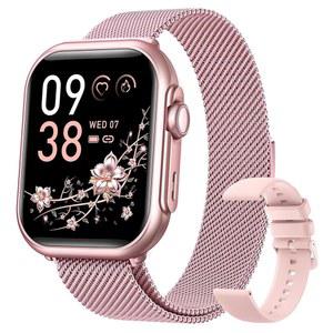 여성 스마트 워치(안드로이드/ ) 통화/메시지/알림 1.83인치 HD 워치 수면/심박수/SpO2/ 모니터 110개 이상의 스포츠 모드 헬스 트래커 1000mAh 배터리