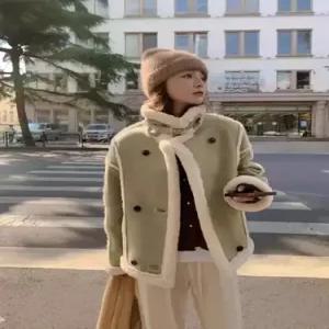 여사친 모피 코트 퍼 점 도톰한 캐시미어 트렌드 CH1