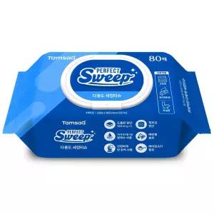 탐사 베이킹소다 함유된 한번에 잘 닦이는 다용도 세정티슈 80매 엠보싱 150 x 200 8개