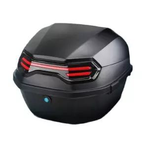 프리미엄 대형 오토바이 탑박스 수납 리어백 스쿠터 특대형 두꺼운 글로시블랙
