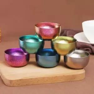 초경량 티타늄 백패킹 소주잔 와인 컵 휴대용 퍼플 야외용 피크닉