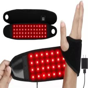 레드 라이트 테라피 핸드 손목 랩 터널용 래핑 660nm 850nm 근적외선 히팅 패드 LED 장치 강직 보호대