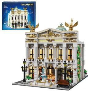 홀렉사피드 파리 오페라 하우스 모듈식 건물 세트 라이트 키트 8 피규어가 포함된 유럽 극장 건축 음악 애호가를 위한 기타가 수집형 클럽 건물(4490 PCS)