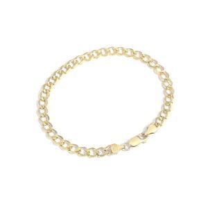 주얼리 아틀리에 골드 충전 체인 팔찌 컬렉션 - 14K 솔리드 옐로우 마이애미 쿠바 커브 링크 (4.5mm 5.5mm) 다양한 사이즈의 여성