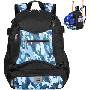 신발 수납공간과 외부 헬멧 홀더가 있는 소년 소녀용 경량 소프트볼 백팩 트레일키커 야구 가방 내구성 및 방수 기능