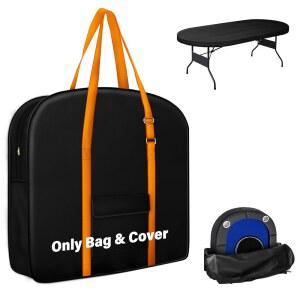베스샤야 접이식 포커 테이블 백 + 보호 커버(84인치 테이블에 적합) | 600D 옥스포드 원단 은 코팅 방진층 조절가능 어깨 스트랩 멀티 포켓 수납