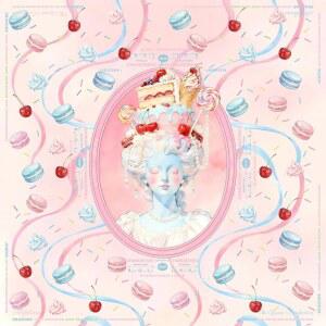 알리펠로빈 디자이너 마작 매트 - 32x32인치 테이블용 아메리칸 규칙이 있는 논슬립 소음감소 포커 타일 도미노용 휴대용 게이밍 (여왕의 과자)