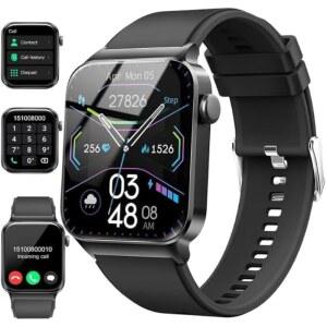 남성 스마트 워치(응답 / 전화 걸기) 2026년형 신제품 1.85인치 HD 스마트워치 110개 이상의 스포츠 모드를 갖춘 헬스 트래커 IP68 방수 심박수 수면 스텝 모니터 안드로이드 iOS용 활동