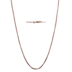 DIFINES 14K 리얼 옐로우 / 흰색 화이트 로즈 골드 솔리드 박스 링크 체인 목걸이와 랍스터 발톱 걸쇠 여성 또는 남성을 위한 보석 선물