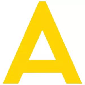 마이티 라인 A 글자 알파벳 바닥 마커 데칼 스티커 테이프 대형 다이 컷아웃 튼튼한 필 앤 스틱 산업용