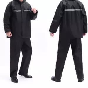 맑은하루 오토바이 우의 상하세트 블랙(반사테이프탑제)우비 비옷 남자 여자 남성 여성 남녀공용 레인코트