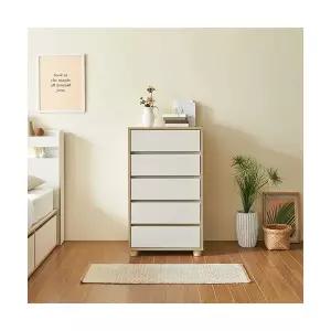 5단 서랍장 원목발 500 레트로 미니 침실 틈새 옷서랍장 거실서랍장 인테리어소품