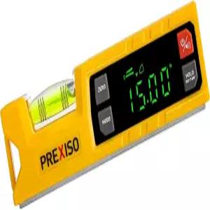 프리시소 디지털 레벨 및 각도기 7인치 앵글 파인더 090° 0180° 범위 마그네틱 V그루브가 있는 전자 버블