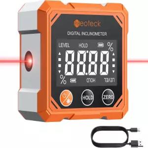 가 장착된 네오텍 4면 마그네틱 디지털 앵글 파인더클래스 2 1mW 출력 4x90° 파인더 도구 충전식