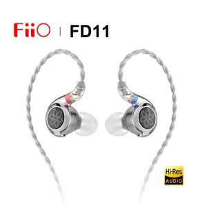 FiiO FD11 1DD 다이나믹 드라이버 이어폰 모니터 2핀 0.78mm 분리형 케이블 헤드셋이 포함된 고해상도 오디