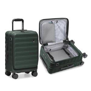 트래블러 초이스 노비아 탑 오프닝 스피너 휠 그린 21인치 휴대용 확장형 폴리카보네이트 러기지