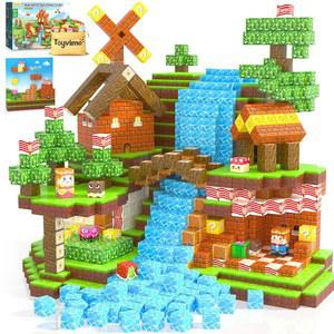 150 PCS 자석 블록: 3세 이상 어린이용 장난감 용 STEM 감각 빌딩 큐브 3-12세 소년 소녀용 타일 여행 생일 선물용 스태킹 게임